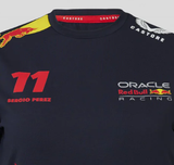 Red Bull Racing Rundhals-T-Shirt, Sergio Pérez, Damen, blau, 2023