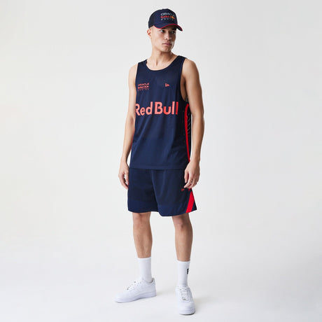 Red Bull Racing ujjatlan póló, New Era, kosárlabda hálóanyag, sötétkék - FansBRANDS® - HU