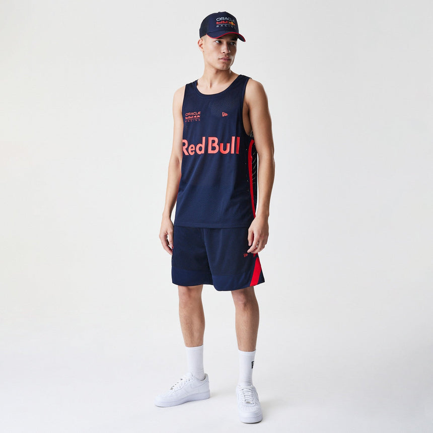 Red Bull Racing ujjatlan póló, New Era, kosárlabda hálóanyag, sötétkék - FansBRANDS® - HU