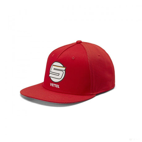 Sebastian Vettel sapka - Ferrari Flatbrim, piros, 2019 - FansBRANDS® - HU