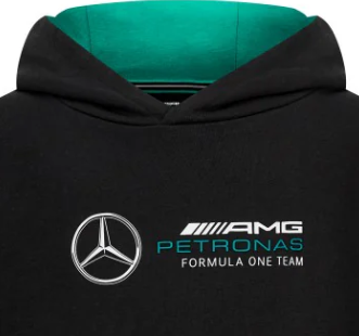 Mercedes kapucnis pulóver, AMG logó, gyerek, fekete