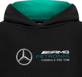 Mercedes kapucnis pulóver, AMG logó, gyerek, fekete