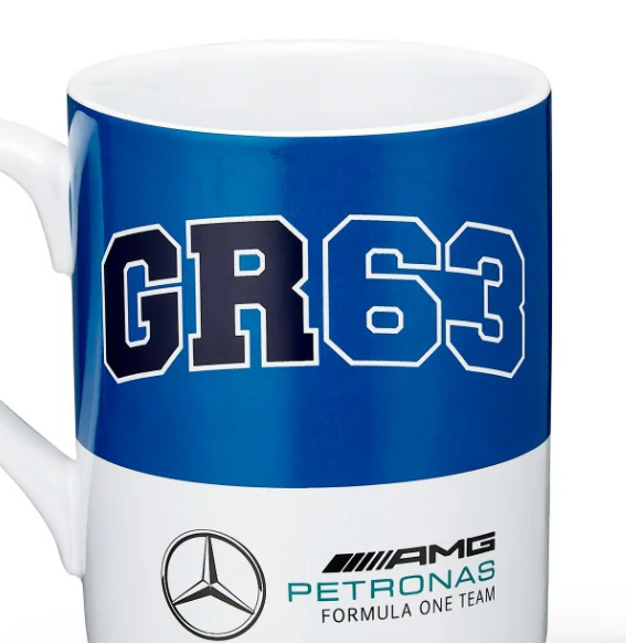 George Russell bögre, Mercedes, kék